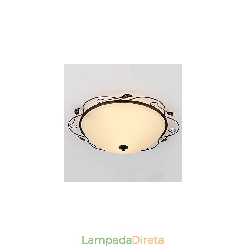 Lâmpada de luz de cúpula de absorção de estilo rural clássico de 32 cm da Europa