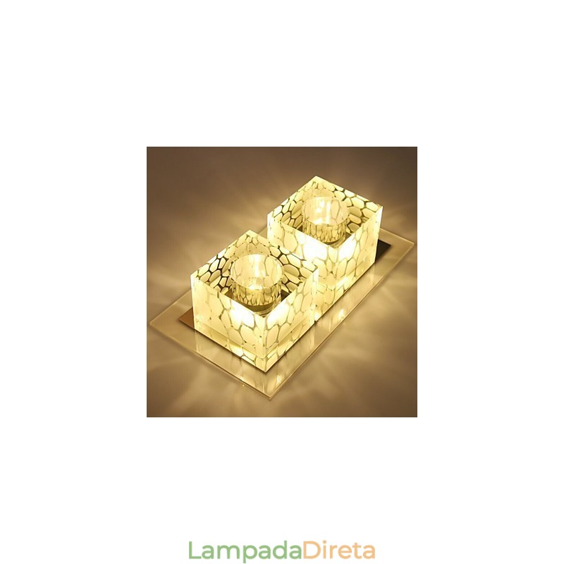 27*15*5CM Cristal Teto Lâmpada Spotlight SMD 6W Criativo Lâmpada Tubo Luz Colorida Cor Luz Dome