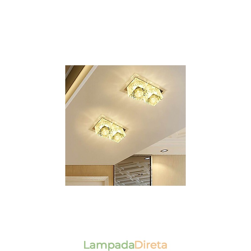 27*15*5CM Cristal Teto Lâmpada Spotlight SMD 6W Criativo Lâmpada Tubo Luz Colorida Cor Luz Dome