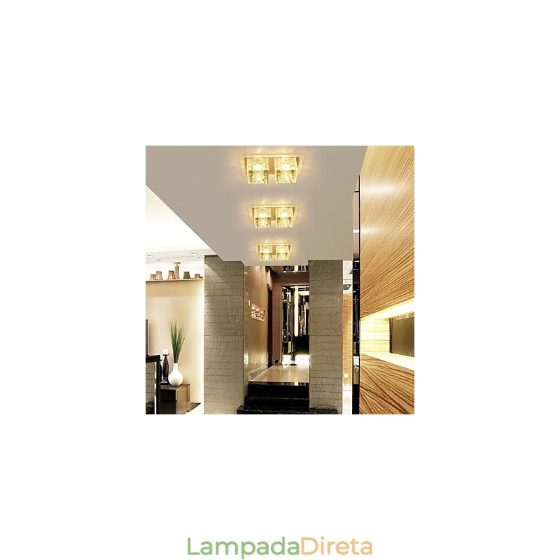 27*15*5CM Cristal Teto Lâmpada Spotlight SMD 6W Criativo Lâmpada Tubo Luz Colorida Cor Luz Dome