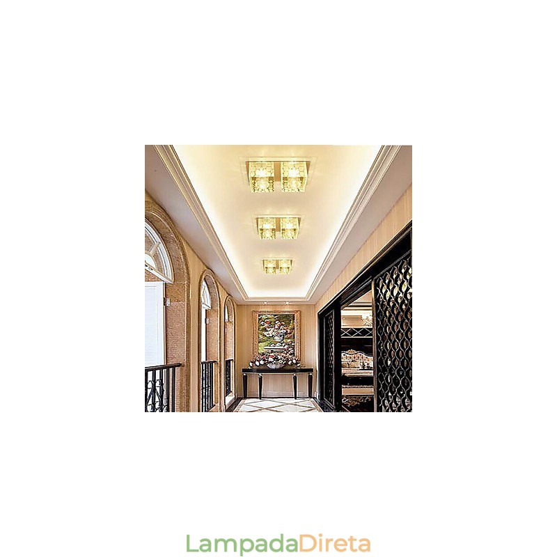 27*15*5CM Cristal Teto Lâmpada Spotlight SMD 6W Criativo Lâmpada Tubo Luz Colorida Cor Luz Dome