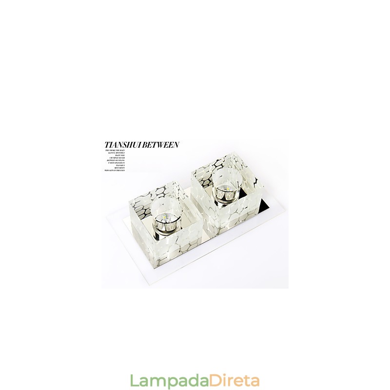 27*15*5CM Cristal Teto Lâmpada Spotlight SMD 6W Criativo Lâmpada Tubo Luz Colorida Cor Luz Dome