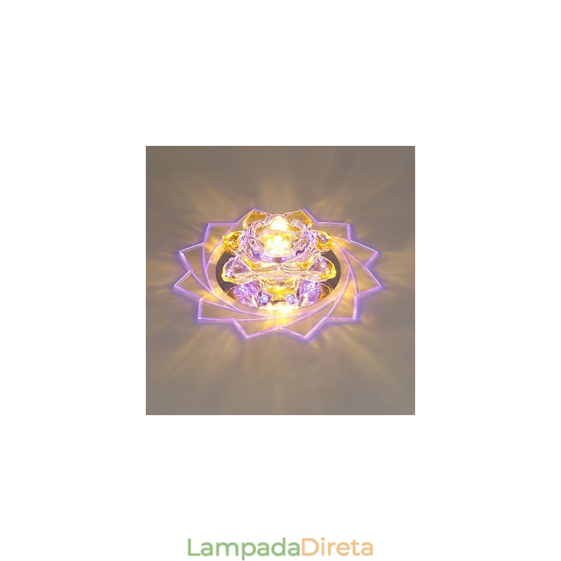 20*8.5CM Mini Cristal Lâmpada de Teto Holofote 3W Lâmpada Criativa Tubo de Luz Colorido Cor Quadrado Luz Domo