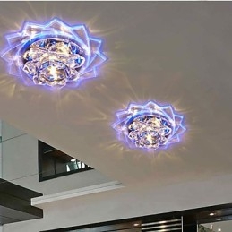 20*8.5CM Mini Cristal Lâmpada de Teto Holofote 3W Lâmpada Criativa Tubo de Luz Colorido Cor Quadrado Luz Domo