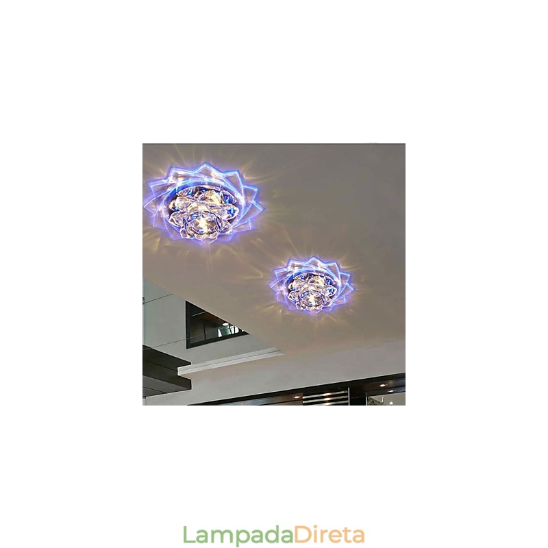20*8.5CM Mini Cristal Lâmpada de Teto Holofote 3W Lâmpada Criativa Tubo de Luz Colorido Cor Quadrado Luz Domo
