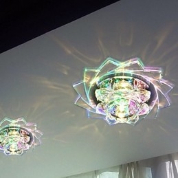 20*8.5CM Mini Cristal Lâmpada de Teto Holofote 3W Lâmpada Criativa Tubo de Luz Colorido Cor Quadrado Luz Domo
