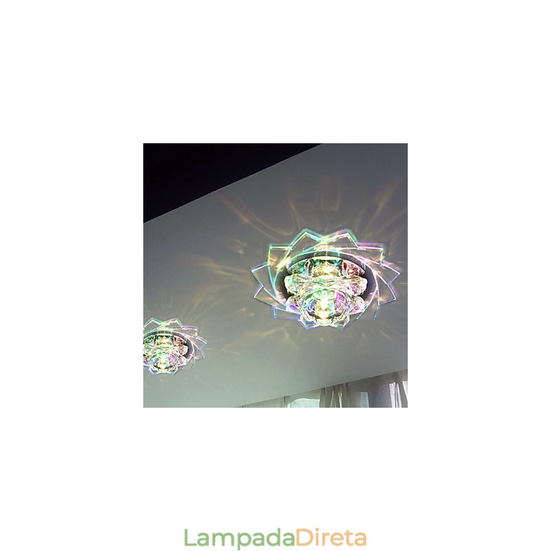 20*8.5CM Mini Cristal Lâmpada de Teto Holofote 3W Lâmpada Criativa Tubo de Luz Colorido Cor Quadrado Luz Domo