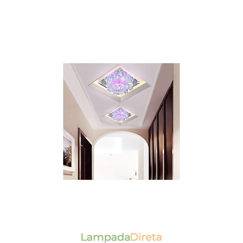 Lâmpada quadrada de varíola Luz de cristal Luz criativa Lâmpada de tubo de luz de cúpula