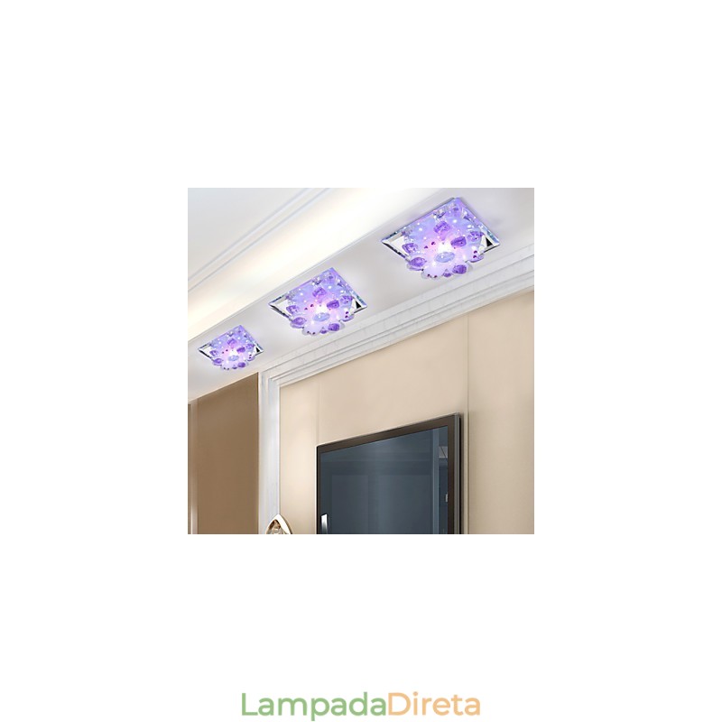 Lâmpada quadrada de varíola Luz de cristal Luz criativa Lâmpada de tubo de luz de cúpula