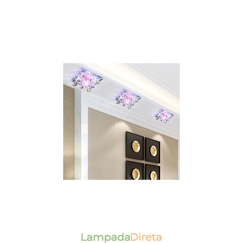 Lâmpada quadrada de varíola Luz de cristal Luz criativa Lâmpada de tubo de luz de cúpula