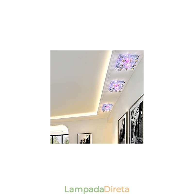 Lâmpada quadrada de varíola Luz de cristal Luz criativa Lâmpada de tubo de luz de cúpula