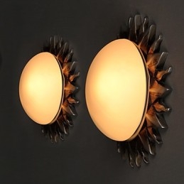 26*8CM Arte de desenho animado contemporânea e contraída Girassóis absorvem luz de cúpula