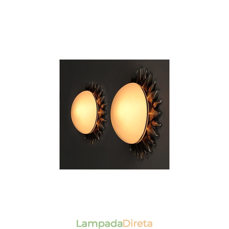 26*8CM Arte de desenho animado contemporânea e contraída Girassóis absorvem luz de cúpula