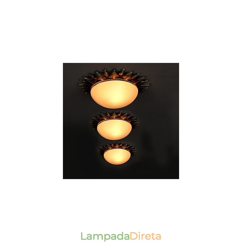 26*8CM Arte de desenho animado contemporânea e contraída Girassóis absorvem luz de cúpula