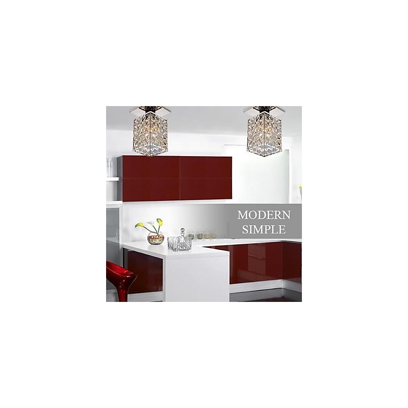 Moderno Contemporâneo Cristal Metal Galvanizado Montagem Embutida