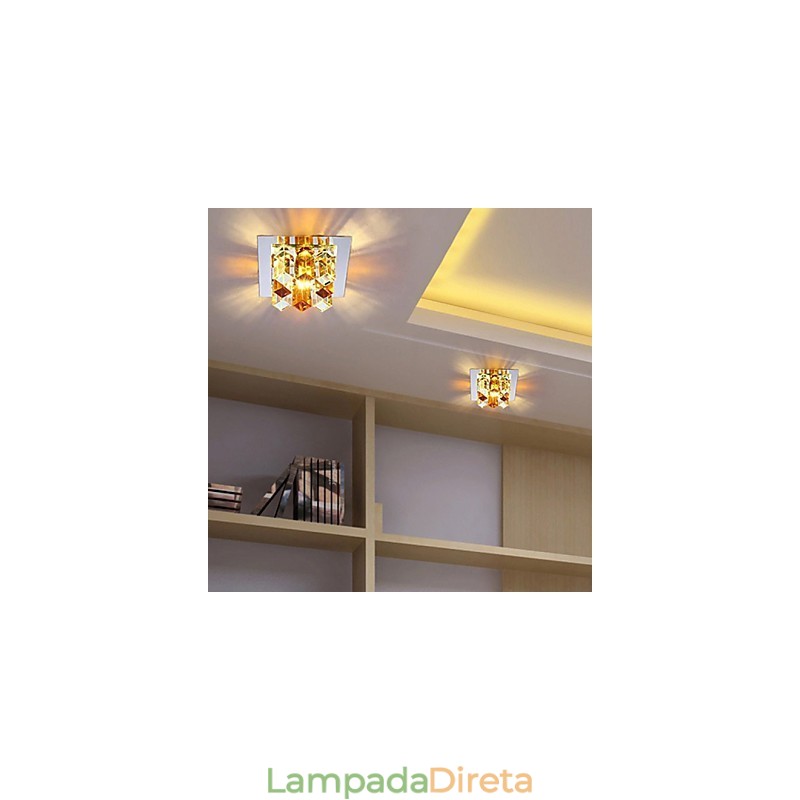 12*4.5cm lâmpada de cristal smd creativetube holofote absorve luz de cúpula
