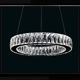Lustre de cristal Luzes Iluminação Moderna Anéis Únicos K9 Grande Cristal Luminárias de Teto Interno