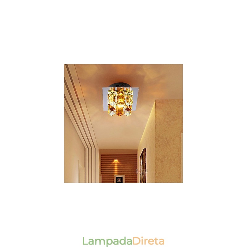 12*4.5cm lâmpada de cristal smd creativetube holofote absorve luz de cúpula