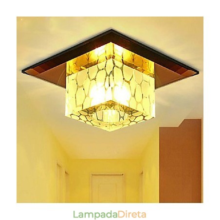 Mini lâmpada de teto de cristal holofote 3W lâmpada criativa tubo luz colorida cor quadrado luz dome Mini lâmpada de teto de cristal holofote 3W lâmpada criativa tubo luz colorida cor quadrado luz dome