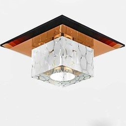 Mini lâmpada de teto de cristal holofote 3W lâmpada criativa tubo luz colorida cor quadrado luz dome