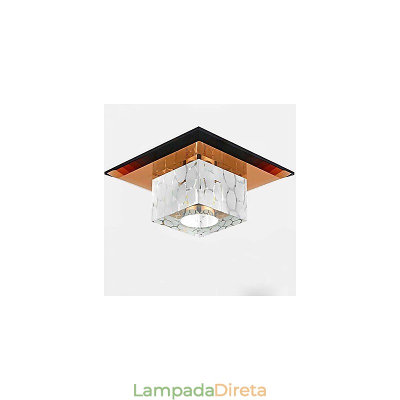 Mini lâmpada de teto de cristal holofote 3W lâmpada criativa tubo luz colorida cor quadrado luz dome