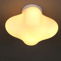 22*22CM Contemporâneo e Contraído Cabeça Única Lucky Grass Vidro Dome Light