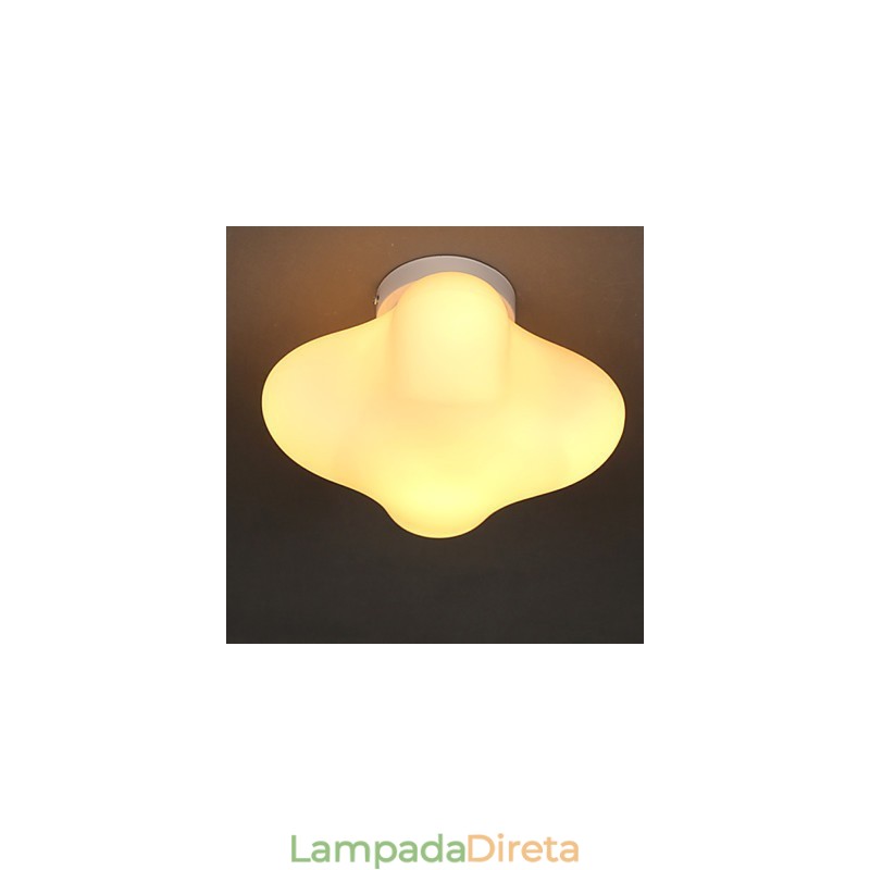 22*22CM Contemporâneo e Contraído Cabeça Única Lucky Grass Vidro Dome Light