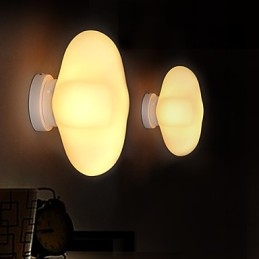 22*22CM Contemporâneo e Contraído Cabeça Única Lucky Grass Vidro Dome Light