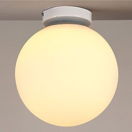 Luz de cúpula de vidro de bola branca contraída e contemporânea
