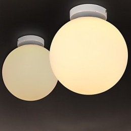 Luz de cúpula de vidro de bola branca contraída e contemporânea