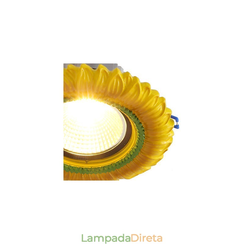 Luminária de teto europeia de 1 watt com furo de diâmetro de 6 a 7 cm, retrô, mediterrânea