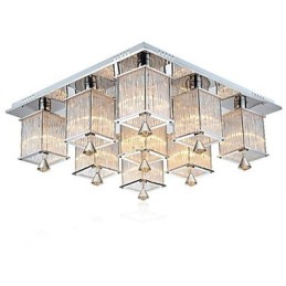 Moderno Contemporâneo Cristal Cromado Metal Montagem Embutida
