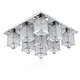 Moderno Contemporâneo Cristal Cromado Metal Montagem Embutida