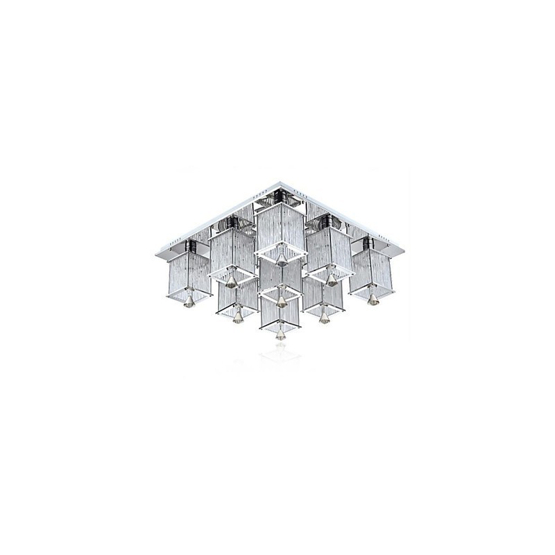 Moderno Contemporâneo Cristal Cromado Metal Montagem Embutida