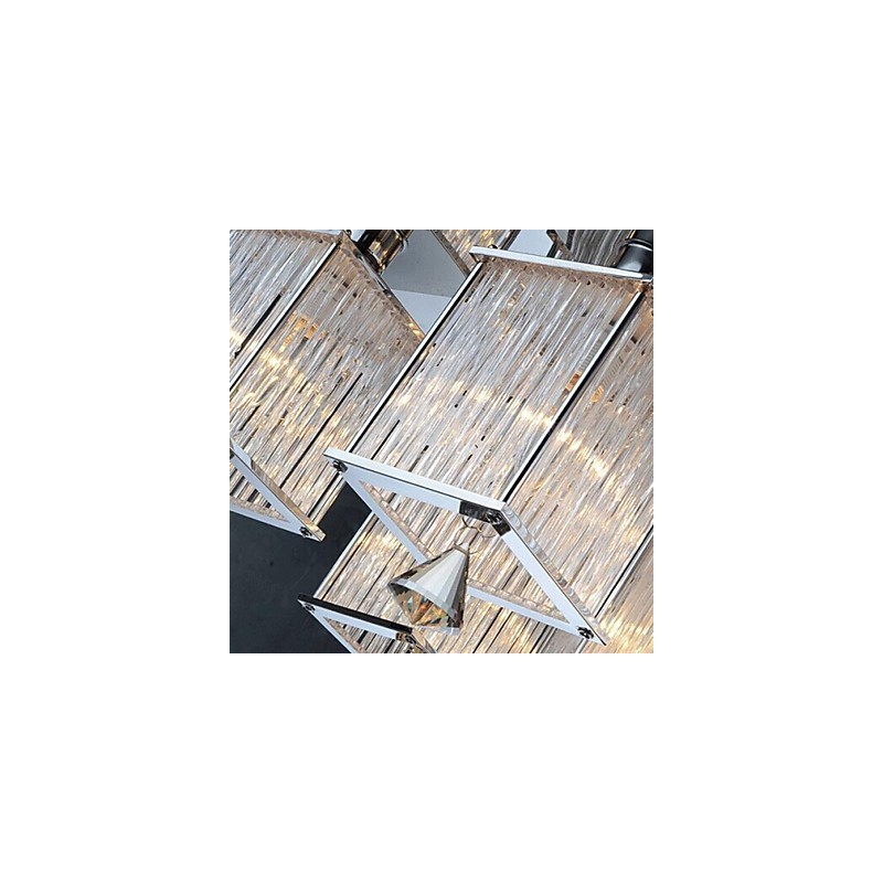 Moderno Contemporâneo Cristal Cromado Metal Montagem Embutida