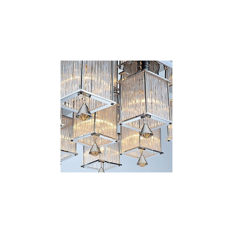 Moderno Contemporâneo Cristal Cromado Metal Montagem Embutida