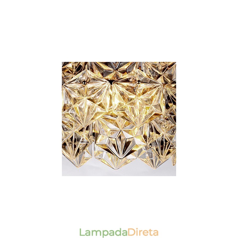 Lustre de cristal moderno contemporâneo Outros Lustre de cristal Luz pendente Montagem embutida