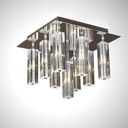 Moderno Contemporâneo Cristal Cromado Metal Montagem Embutida