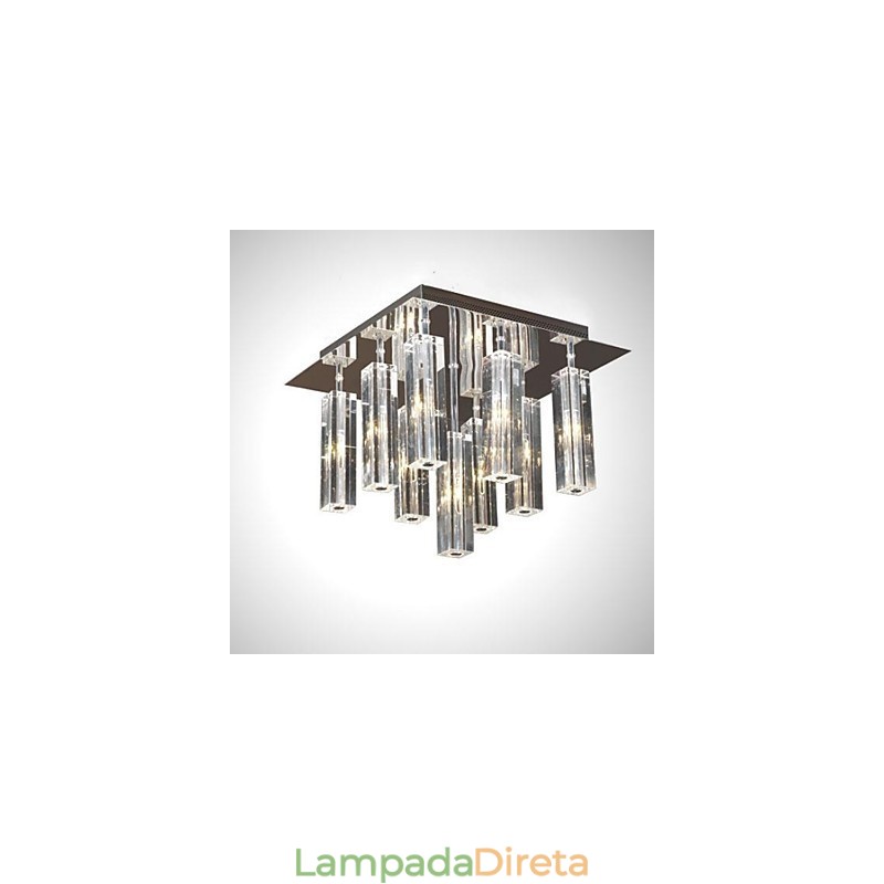 Moderno Contemporâneo Cristal Cromado Metal Montagem Embutida