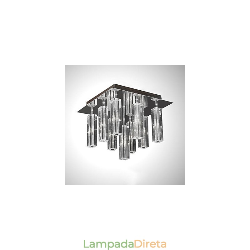Moderno Contemporâneo Cristal Cromado Metal Montagem Embutida