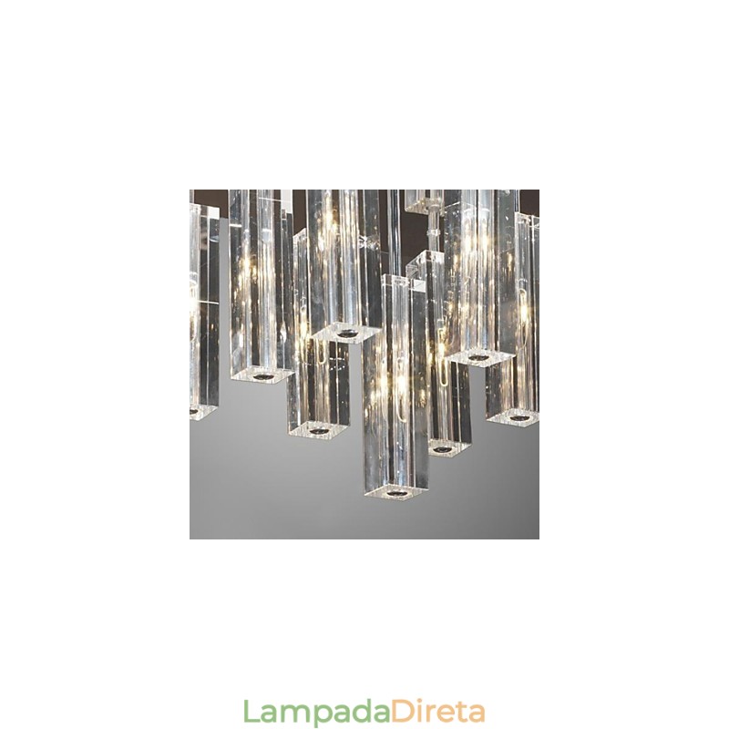Moderno Contemporâneo Cristal Cromado Metal Montagem Embutida