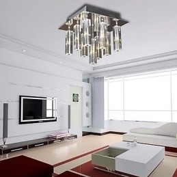 Moderno Contemporâneo Cristal Cromado Metal Montagem Embutida
