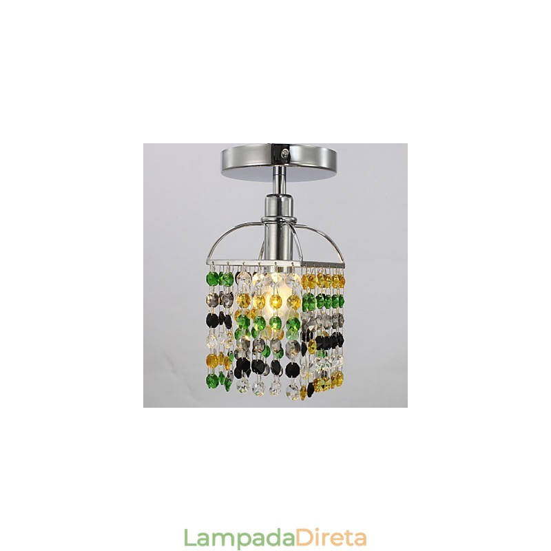 Moderno Contemporâneo Cristal Metal Galvanizado Montagem Embutida