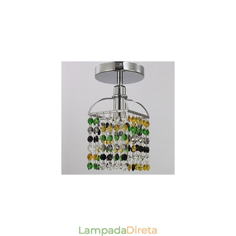 Moderno Contemporâneo Cristal Metal Galvanizado Montagem Embutida