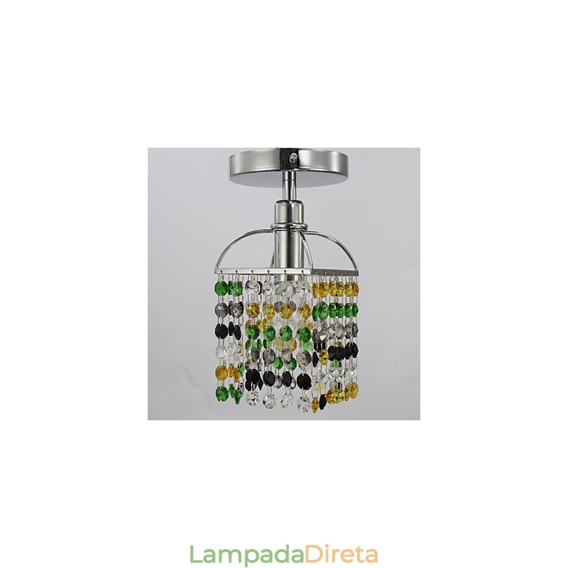 Moderno Contemporâneo Cristal Metal Galvanizado Montagem Embutida