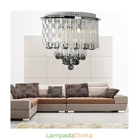 Cristal Semi Flush Mount com 8 luzes Cristal Semi Flush Mount com 8 luzes