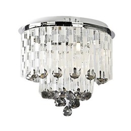 Cristal Semi Flush Mount com 8 luzes