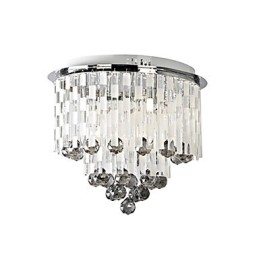 Cristal Semi Flush Mount com 8 luzes