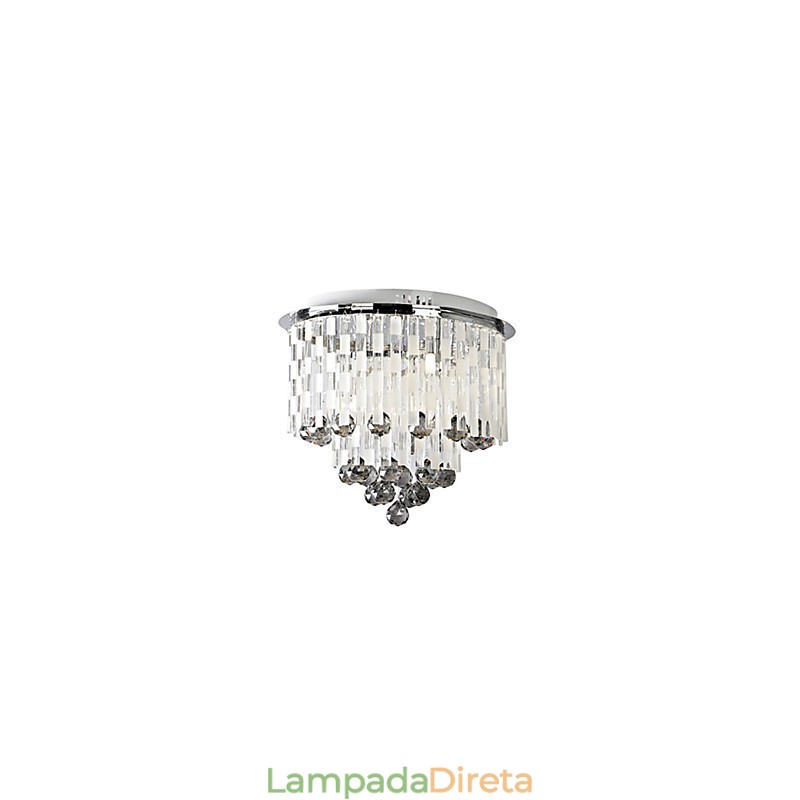 Cristal Semi Flush Mount com 8 luzes