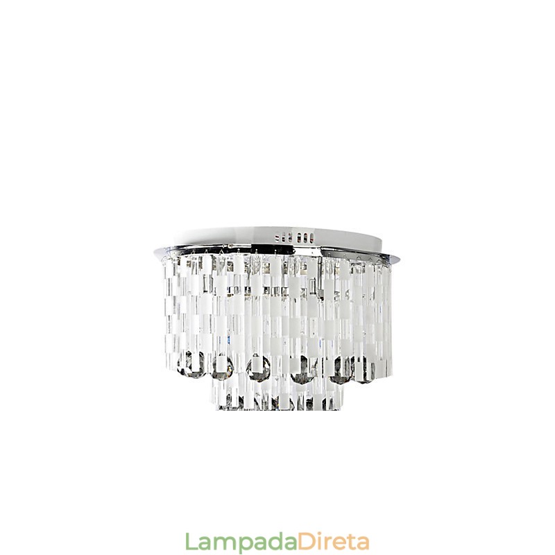 Cristal Semi Flush Mount com 8 luzes